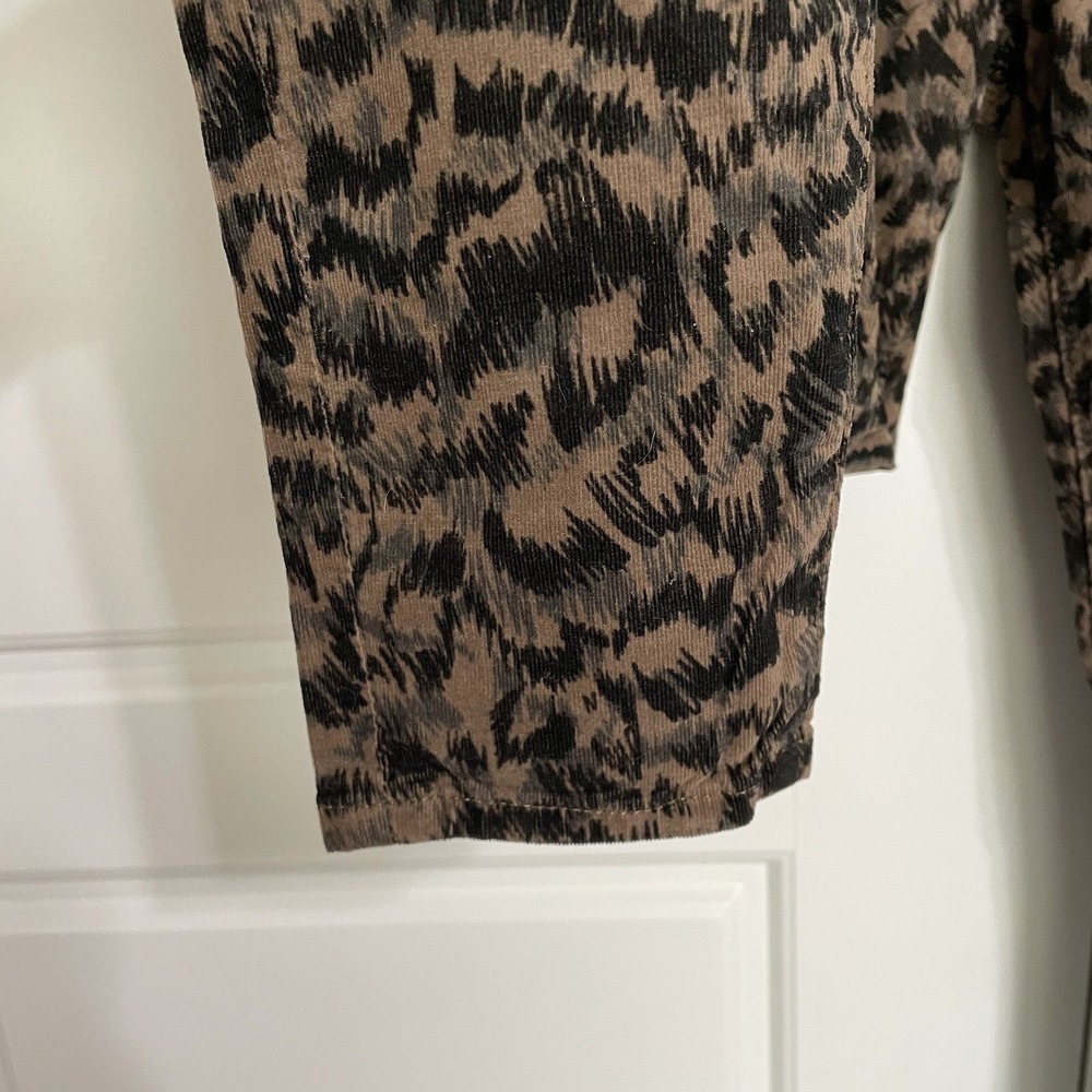 AG The Farrah Skinny Ankle High Rise Women‎ Size 24 Leopard Print Corduroy NWT - Picture 7 of 11